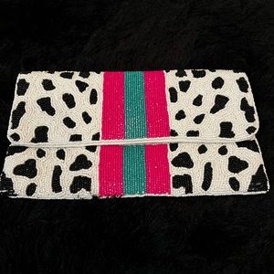 Cheetah cow print clutch or cross bag‼️‼️